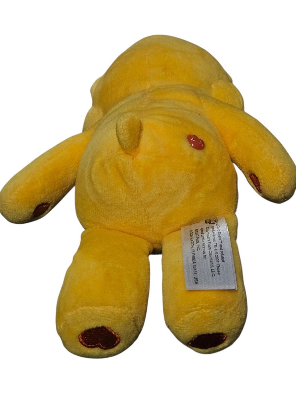 2021 Basic Fun Care Bears Yellow Funshine Plush Stuffed Animal Collectible - Picture 2 of 3